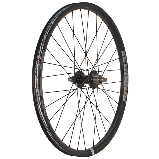 {"size"=>"26\"", "front/rear"=>"rear (HG SS)", "rim"=>"Spank Spoon 32", "hub"=>"Hope Pro5 IS disc", "axle/spacing (mm)"=>"10x135 bolt-on", "hole"=>"32h", "spoke"=>"SG", "nipple"=>"brass", "color"=>"black", "weight"=>"1330g"}